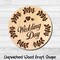 Wedding Day Badge Coin Coaster Unfinished Wood Shape Blank Laser Engraved Cut Out Woodcraft Craft Supply WED-001 product 1